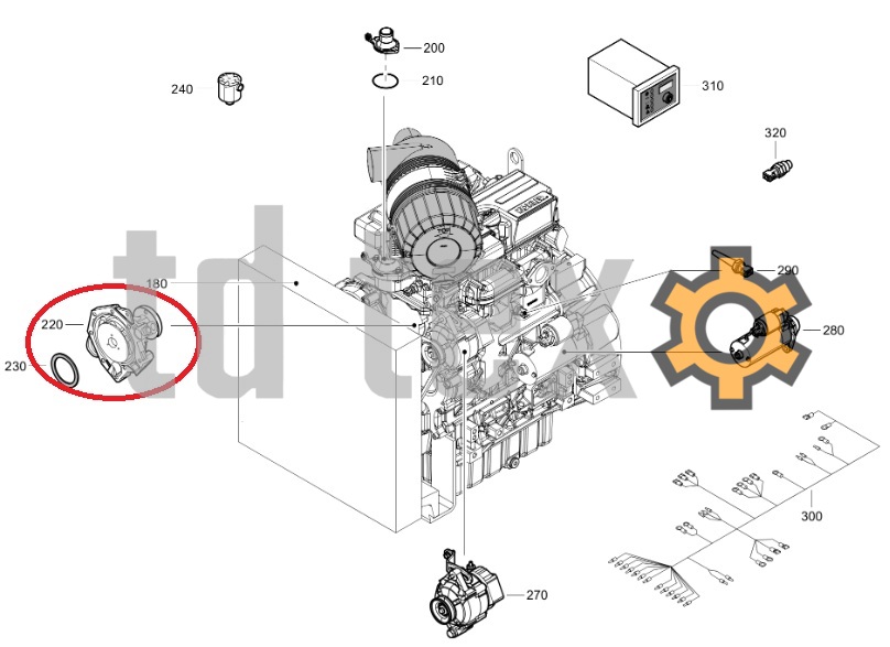 Помпа для двигателей Kohler KDI 1903M 4810060636